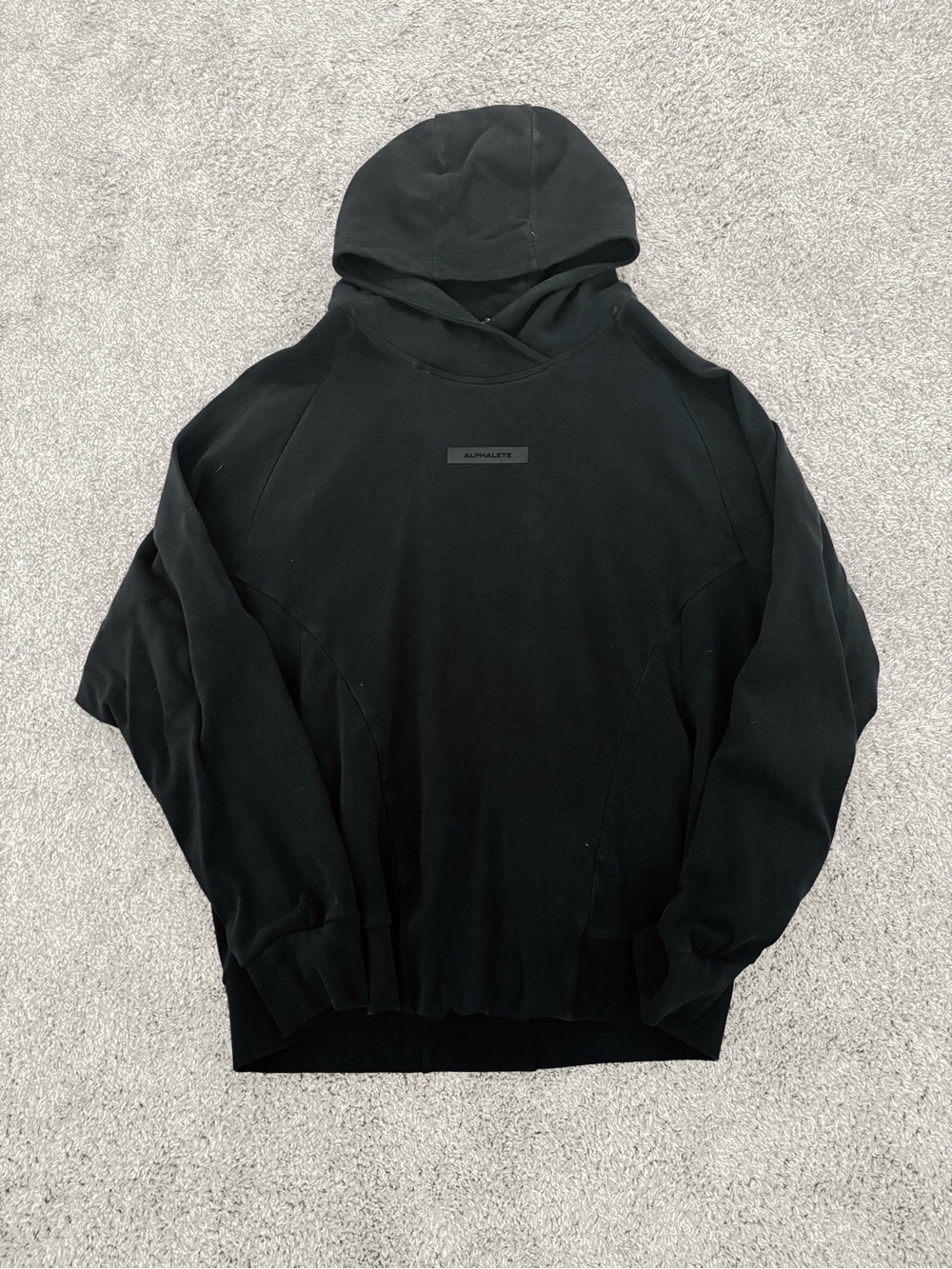 Alphalete Black Pullover Hoodie with Subtle Chest Logo - Picture 1 of 5